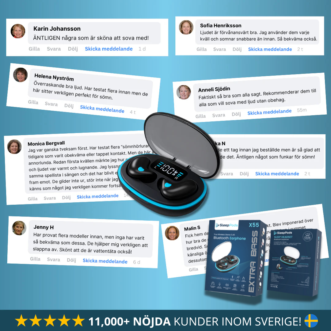 Originella Vattentäta SleepPods™ För lugnare nätter